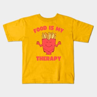 Food Is My Therapy Kids T-Shirt